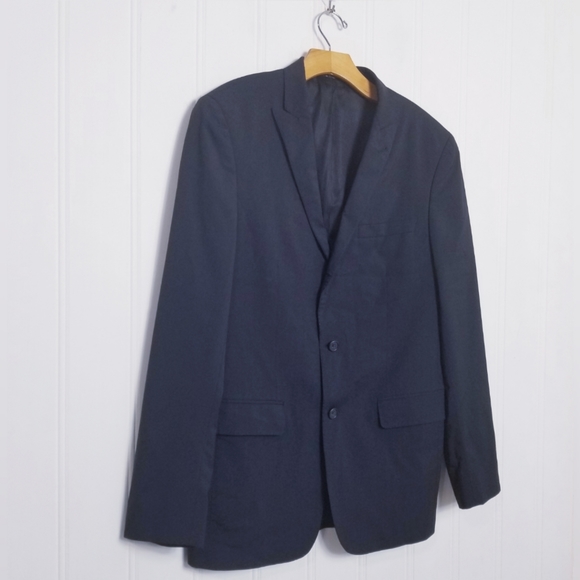 John Varvatos Blazer 40R Black Wool Blend Soho Fit Sport Coat Made in USA